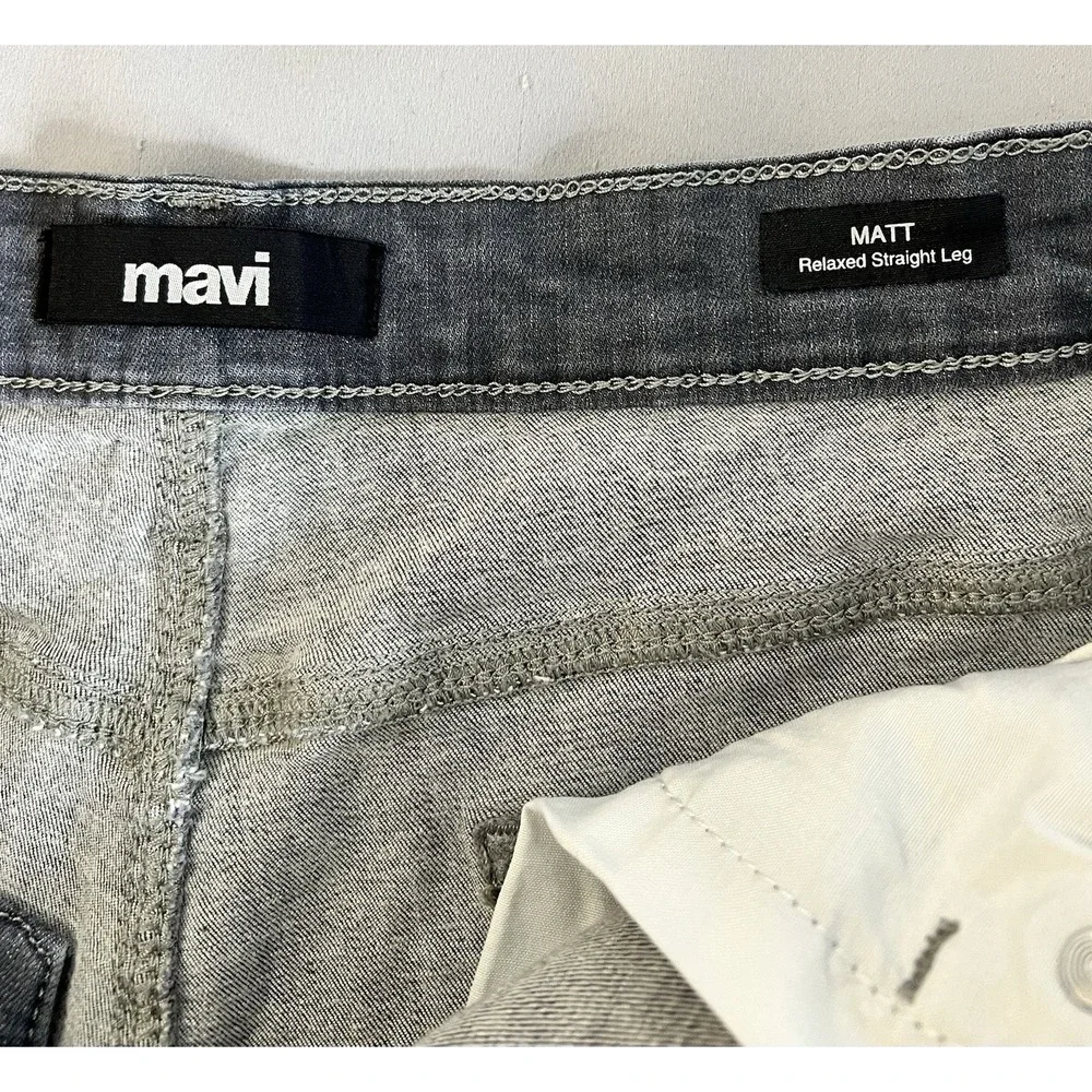 MAVI Mens MATT‎ Relaxed Straight Leg Stretch Denim Gray Jean 36W X 29.5